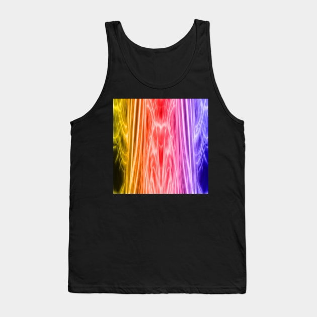 Vibrant rainbow fractal distortion Tank Top by hereswendy